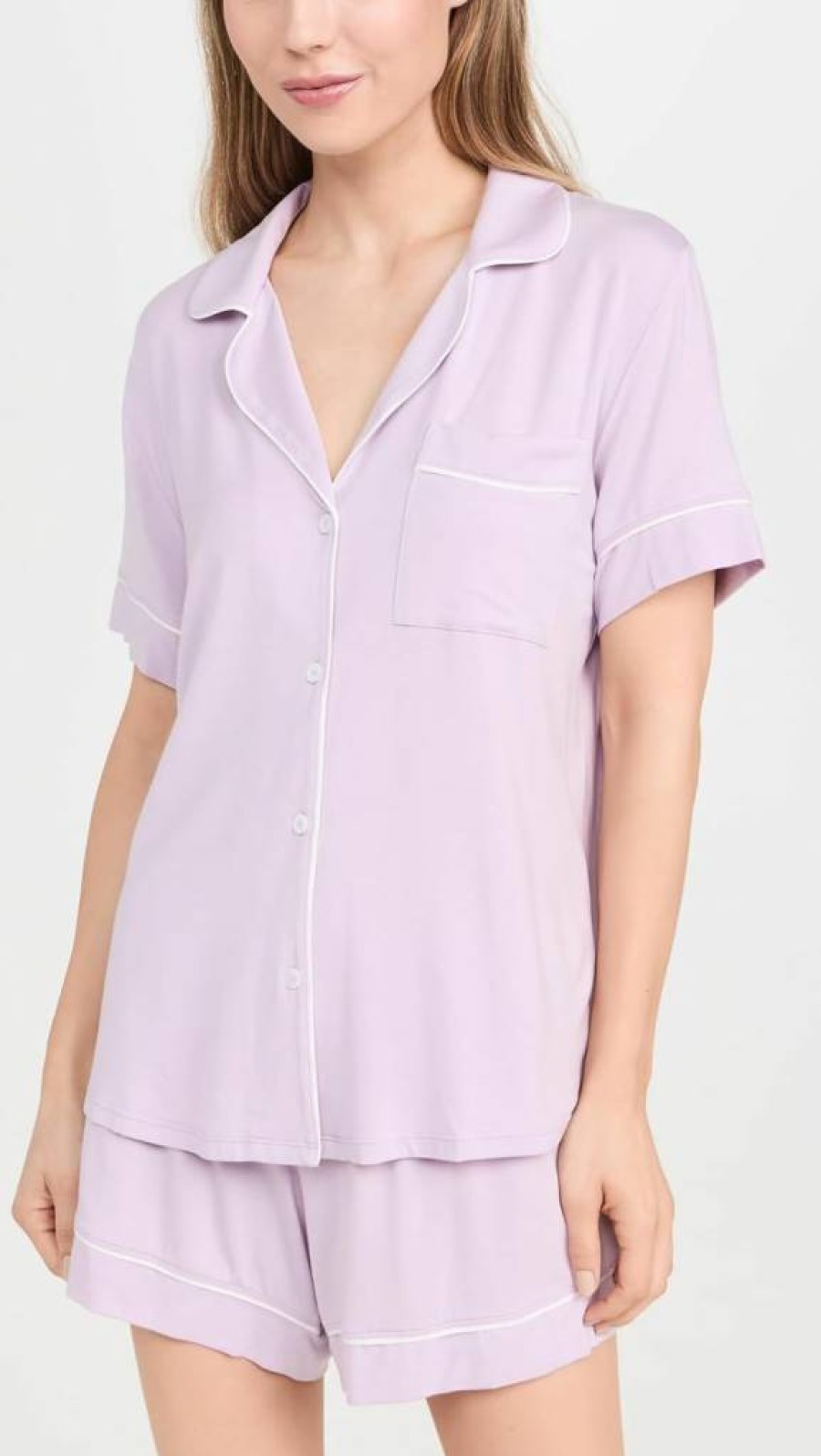 Eberjey Gisele Relaxed Women's Short Pajama Set - Soft Sleepwear & Lounge Pants for Comfort