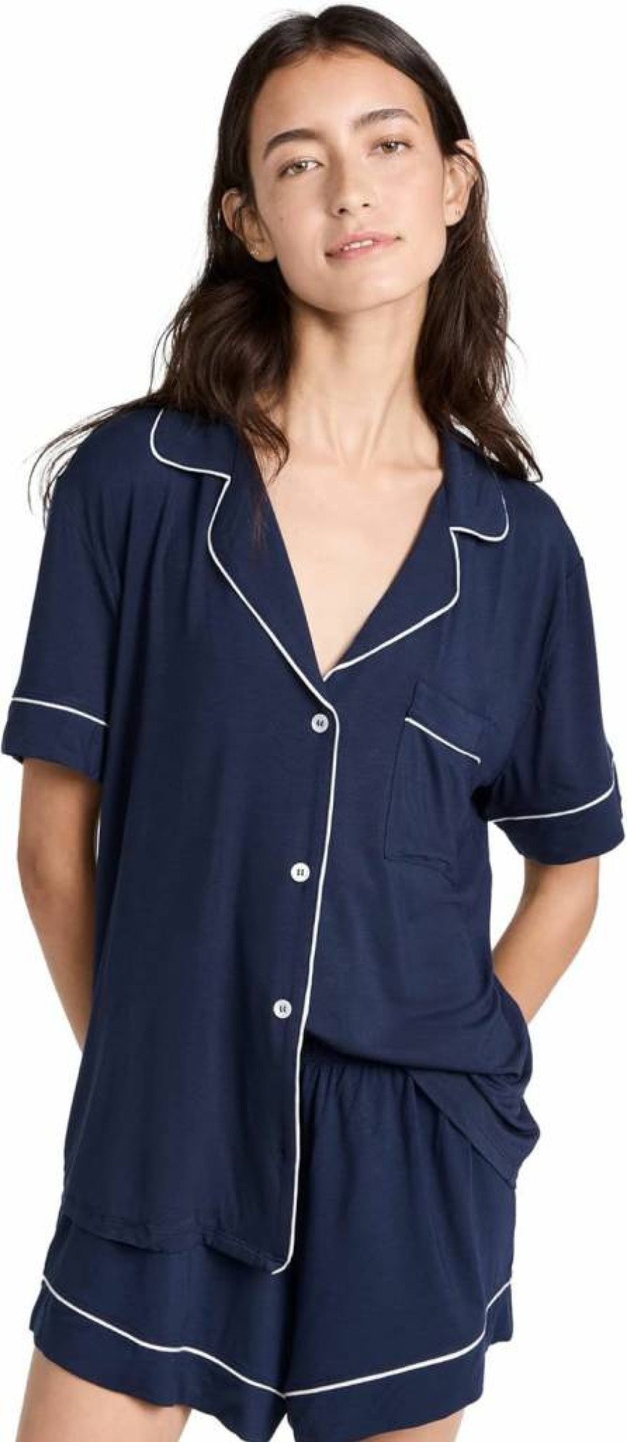 Eberjey Gisele Relaxed Women's Short Pajama Set - Soft Sleepwear & Lounge Pants for Comfort