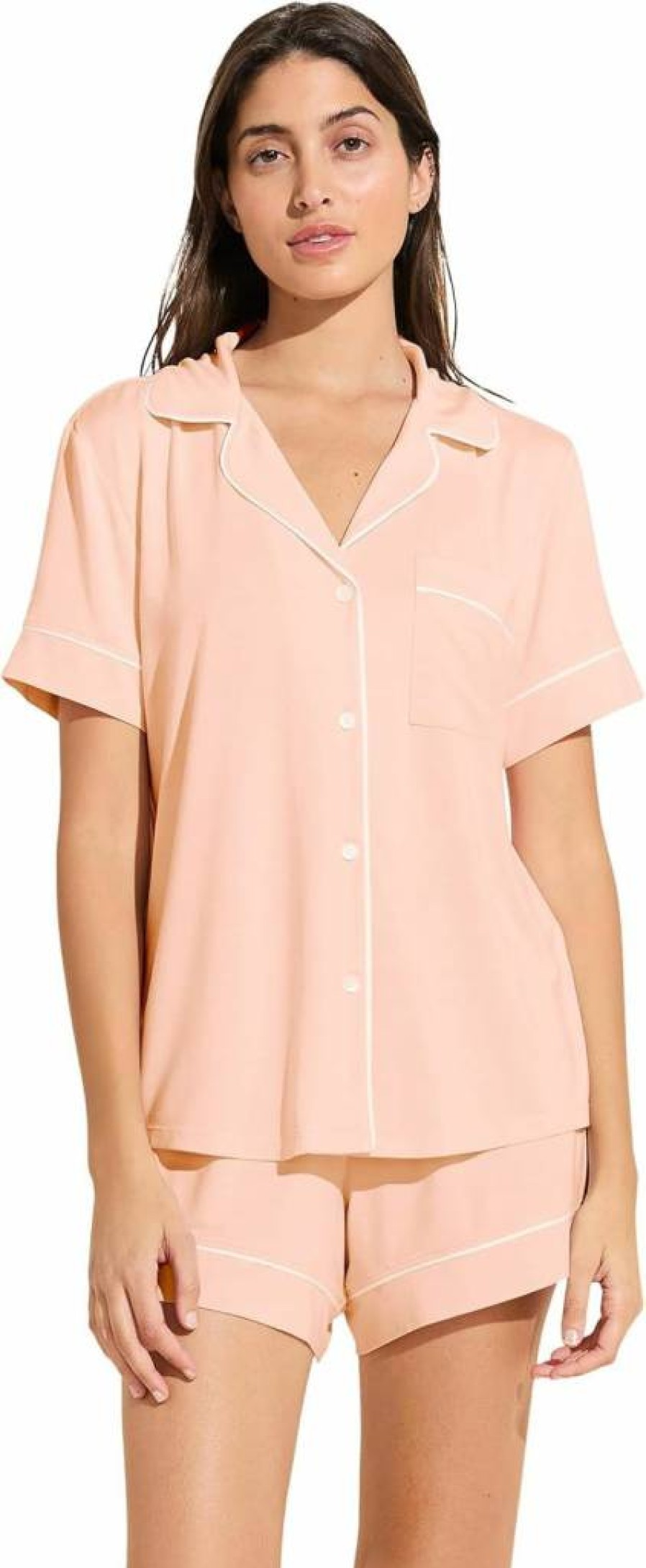 Eberjey Gisele Relaxed Women's Short Pajama Set - Soft Sleepwear & Lounge Pants for Comfort