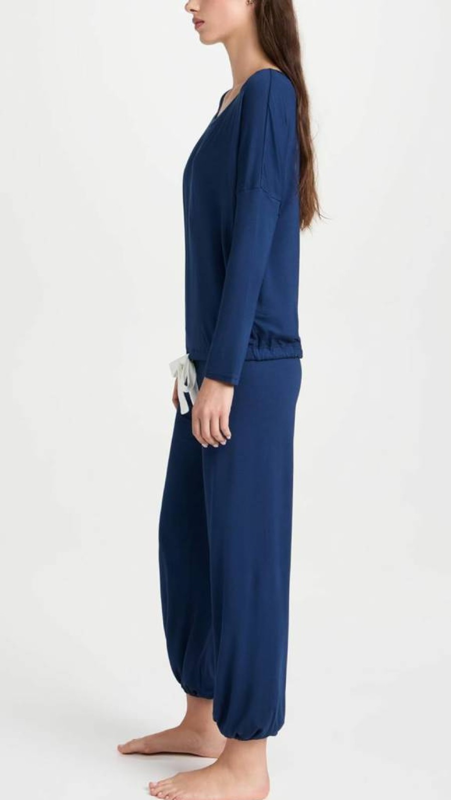 Eberjey Gisele Women's Modal Pajama Set - Soft Long Sleeve Scoop Neck Top & Comfortable Lounge Wear