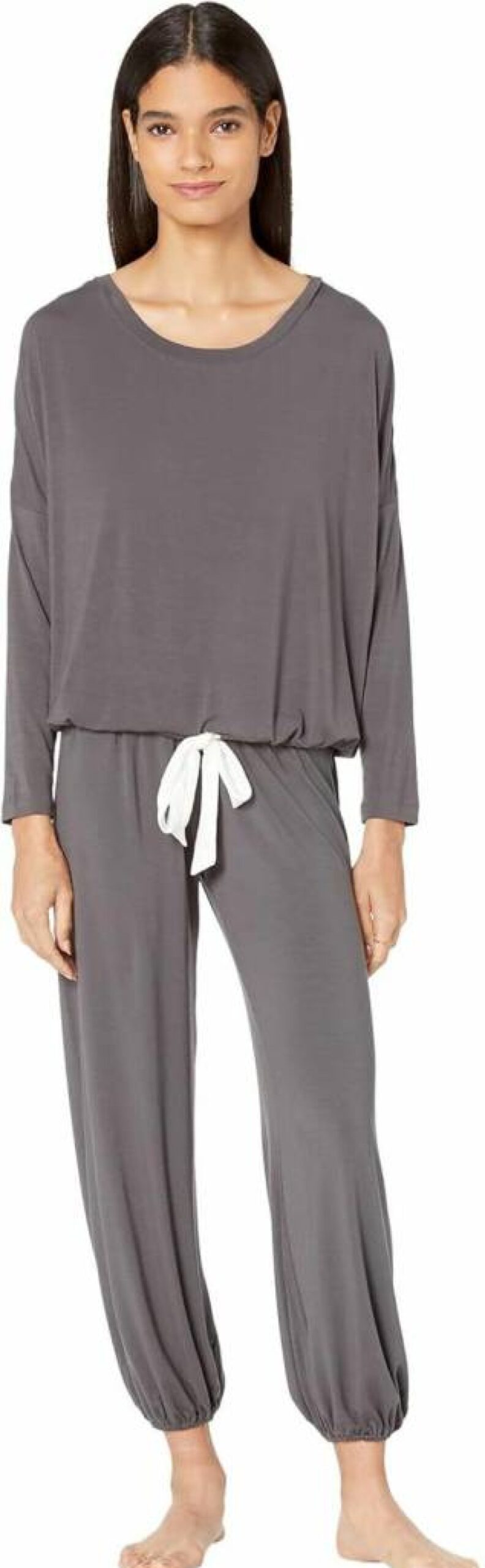 Eberjey Gisele Women's Modal Pajama Set - Soft Long Sleeve Scoop Neck Top & Relaxed Lounge Pants