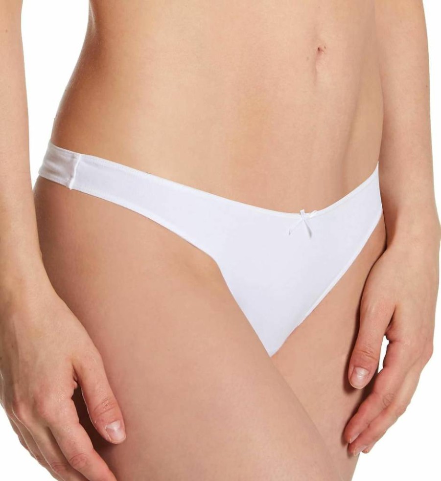 Eberjey Women's Ultra-Soft Pima Cotton Thong Panties - Comfortable Stretch Underwear