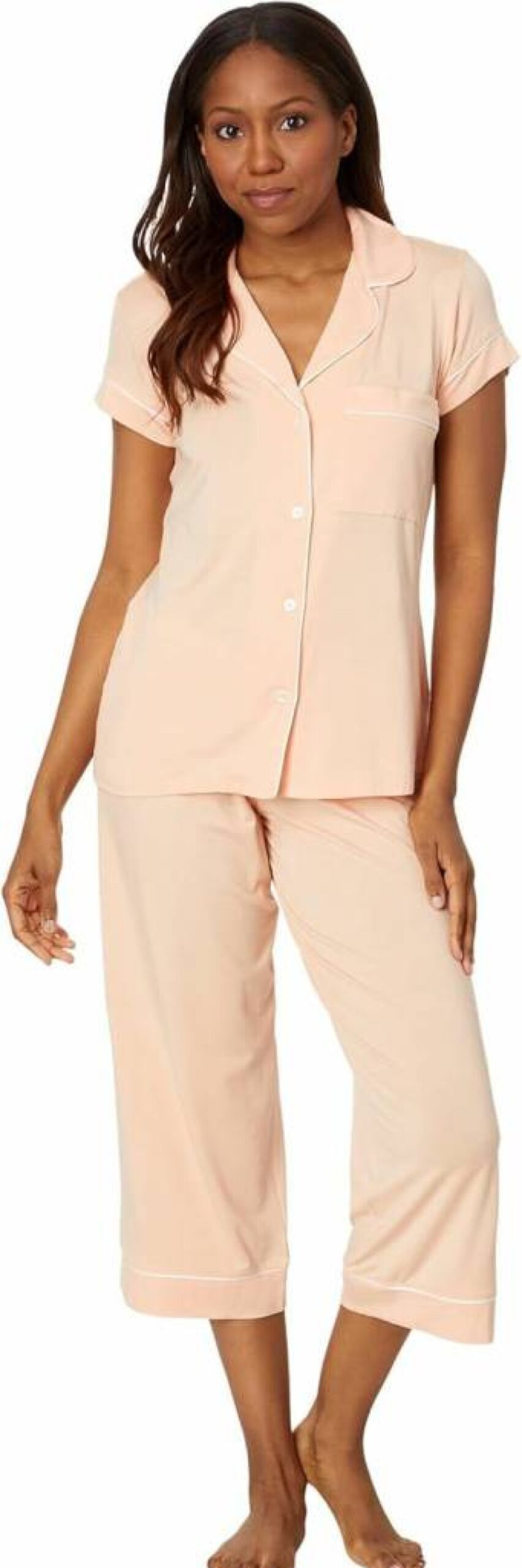 Eberjey Gisele Women's Short Sleeve PJ Set with Cropped Pants - Comfortable Sleepwear