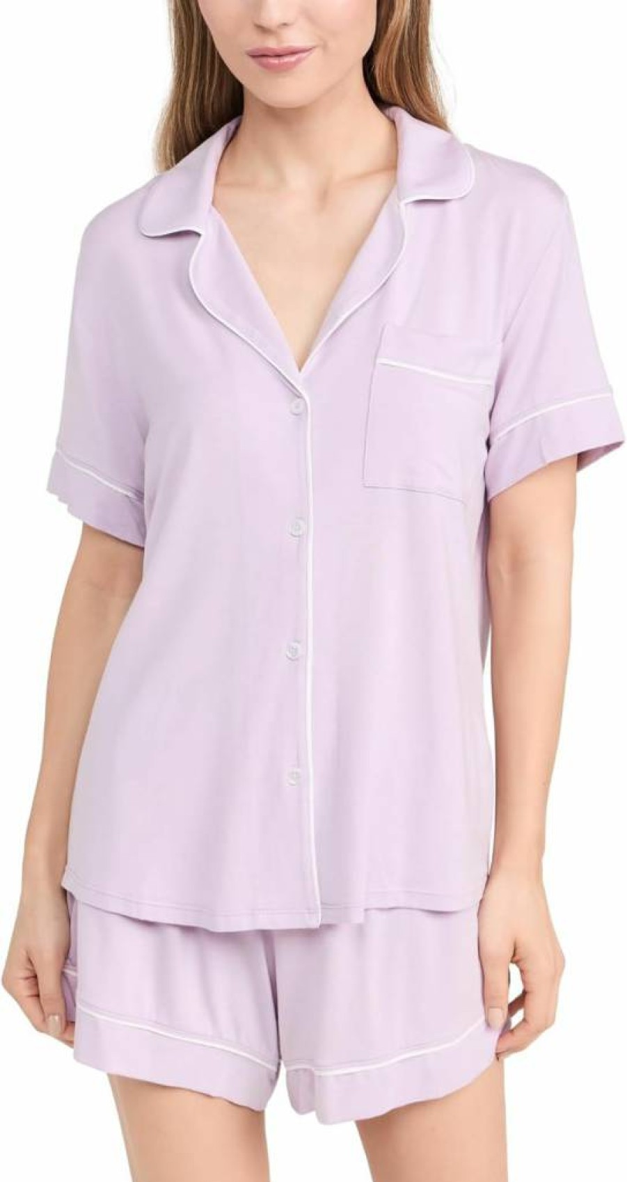 Eberjey Gisele Relaxed Women's Short Pajama Set - Soft Sleepwear & Lounge Pants for Comfort