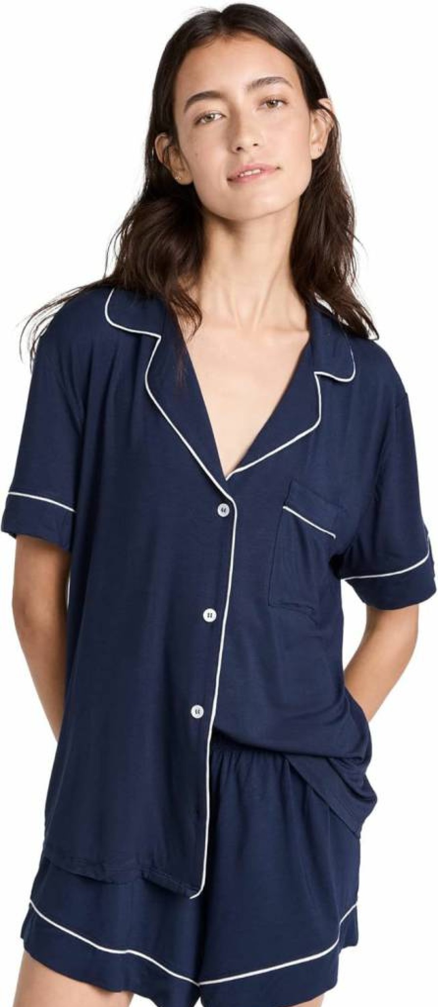 Eberjey Gisele Relaxed Women's Short Pajama Set - Soft Sleepwear & Lounge Pants for Comfort