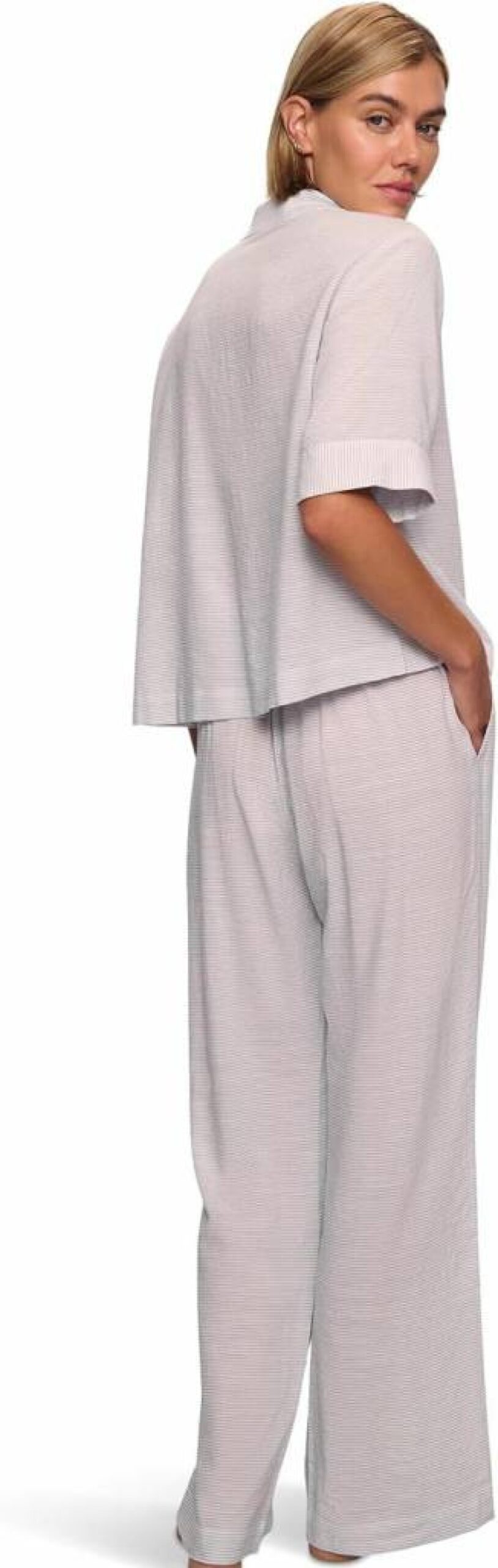 Eberjey Women's Nautico Relaxed Pajama Set - Soft Short Sleeve Sleepwear & Lounge Pants
