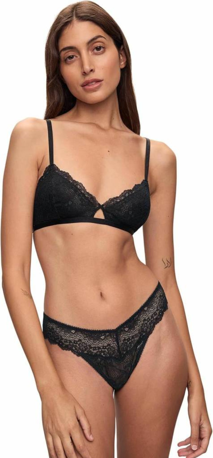 Eberjey Women's Lara Triangle Bralette - Comfortable Lace Bralette for Everyday Wear