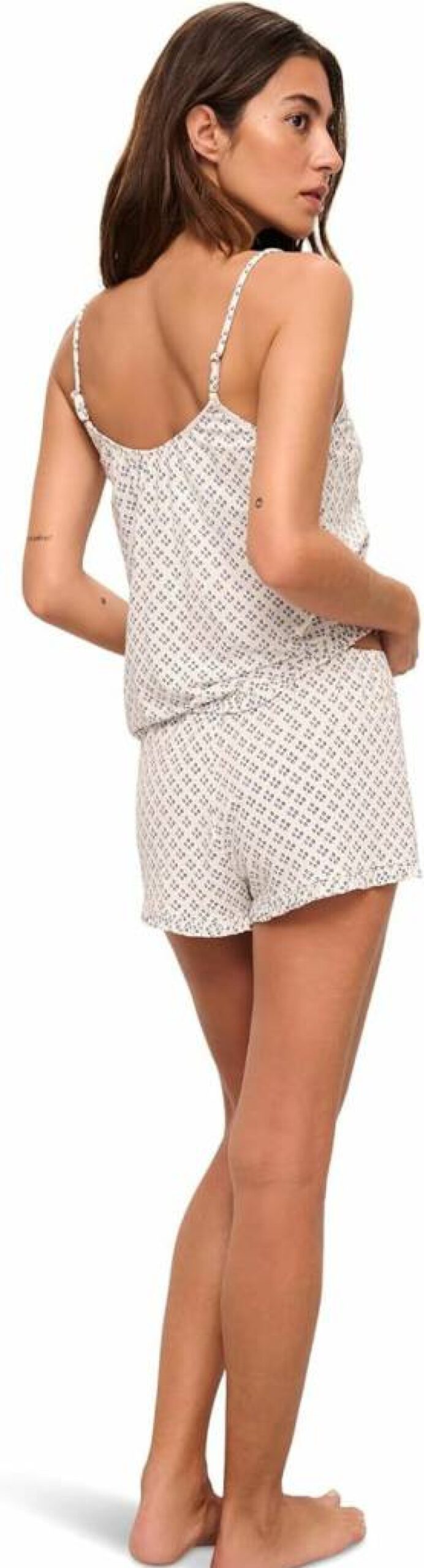 Eberjey Women's Gisele Floral Printed Ruffle Cami Pajama Set with Matching Shorts