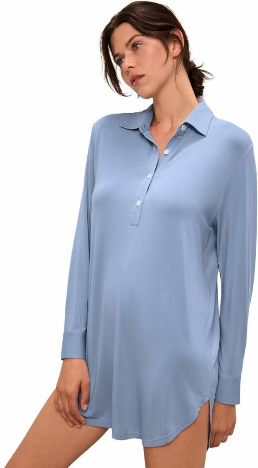 Eberjey Gisele Relaxed-Fit Sleep Shirt for Women - Soft Comfortable Nightwear Lounge Top