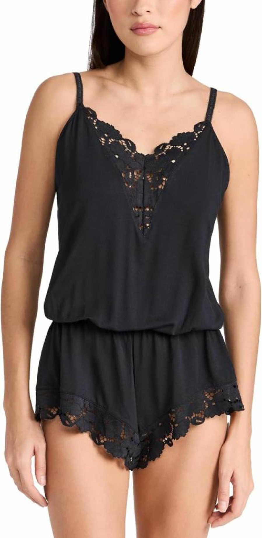Eberjey Women's Naya Romper - Soft Sleepwear & Loungewear Jumpsuit for Comfort