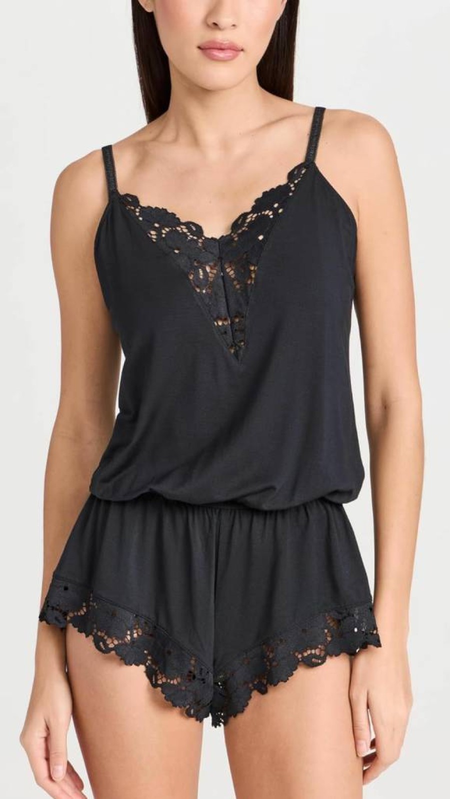 Eberjey Women's Naya Romper - Soft Sleepwear & Loungewear Jumpsuit for Comfort