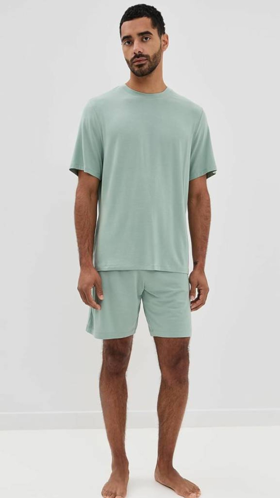 Eberjey Henry Men's Pajama Set - Soft Short Sleeve Sleepwear for Men