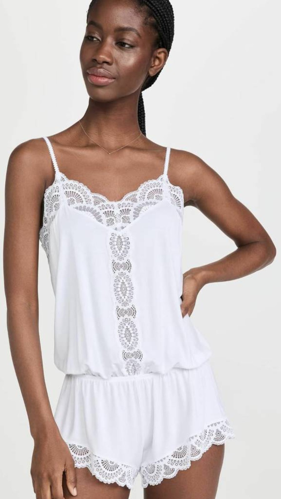 Eberjey Women's Mariana The Dreamer Teddy Lace Loungewear Set - Soft Comfortable Sleepwear & Nightwear