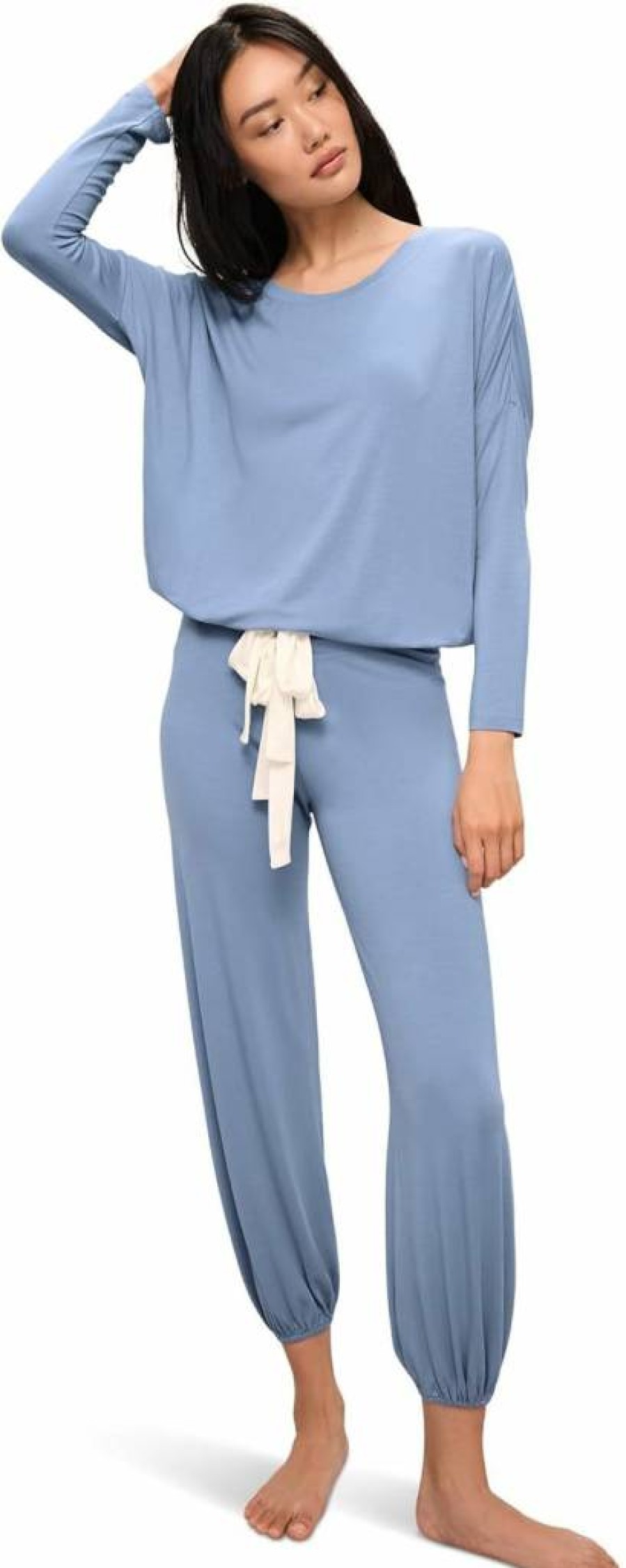 Eberjey Women's Gisele Modal Pajama Set - Soft Long Sleeve Scoop Neck Top & Lounge Pants