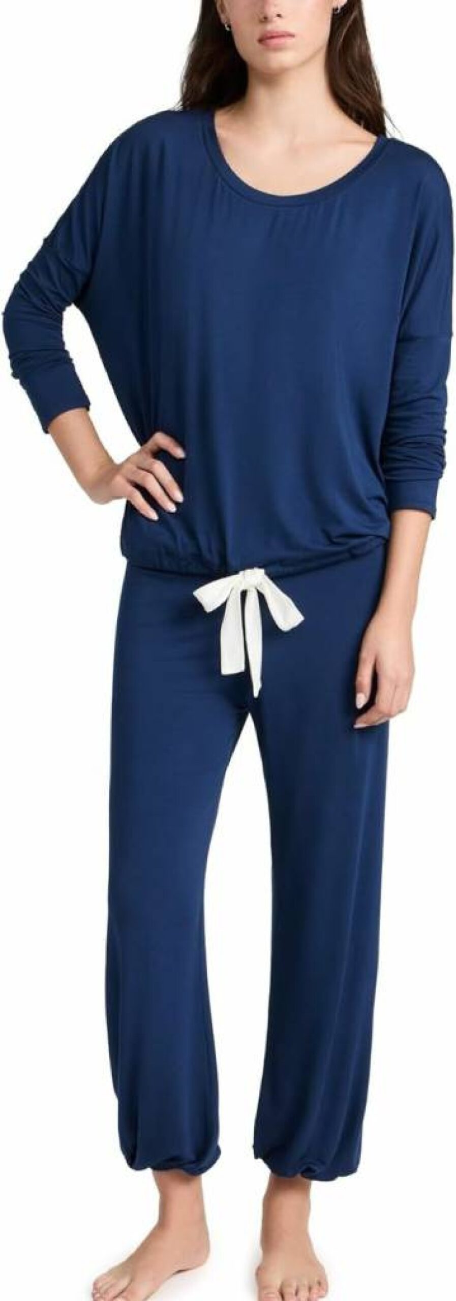 Eberjey Women's Gisele Modal Pajama Set - Soft Long Sleeve Scoop Neck Top & Lounge Pants