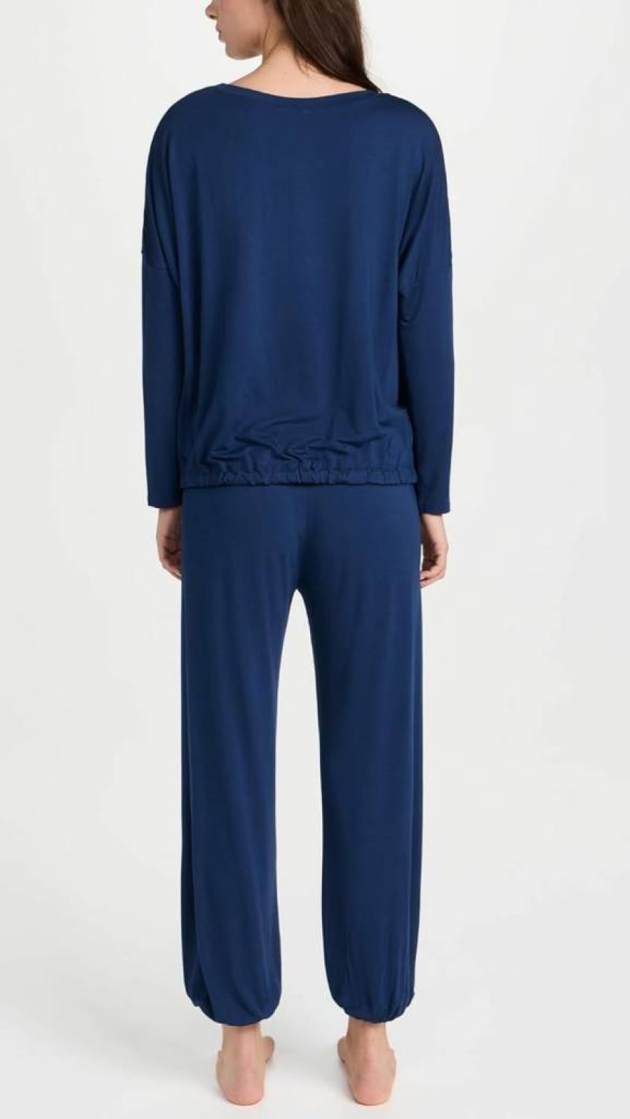 Eberjey Women's Gisele Modal Pajama Set - Soft Long Sleeve Scoop Neck Top & Lounge Pants