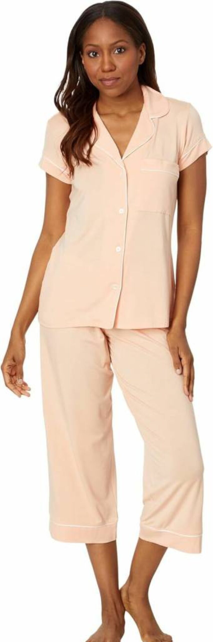 Eberjey Gisele Women's Short Sleeve PJ Set with Cropped Pants - Comfortable Sleepwear