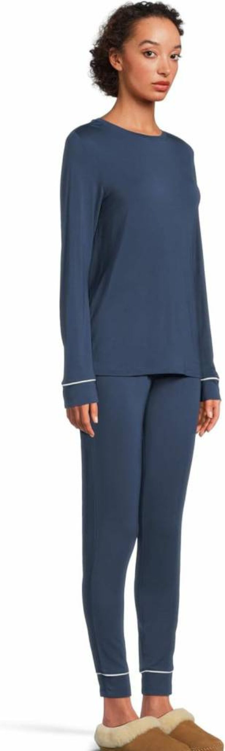 Eberjey Women's Gisele Soft Cotton Crew Neck Pajama Set - Comfortable Sleepwear Lounge Set