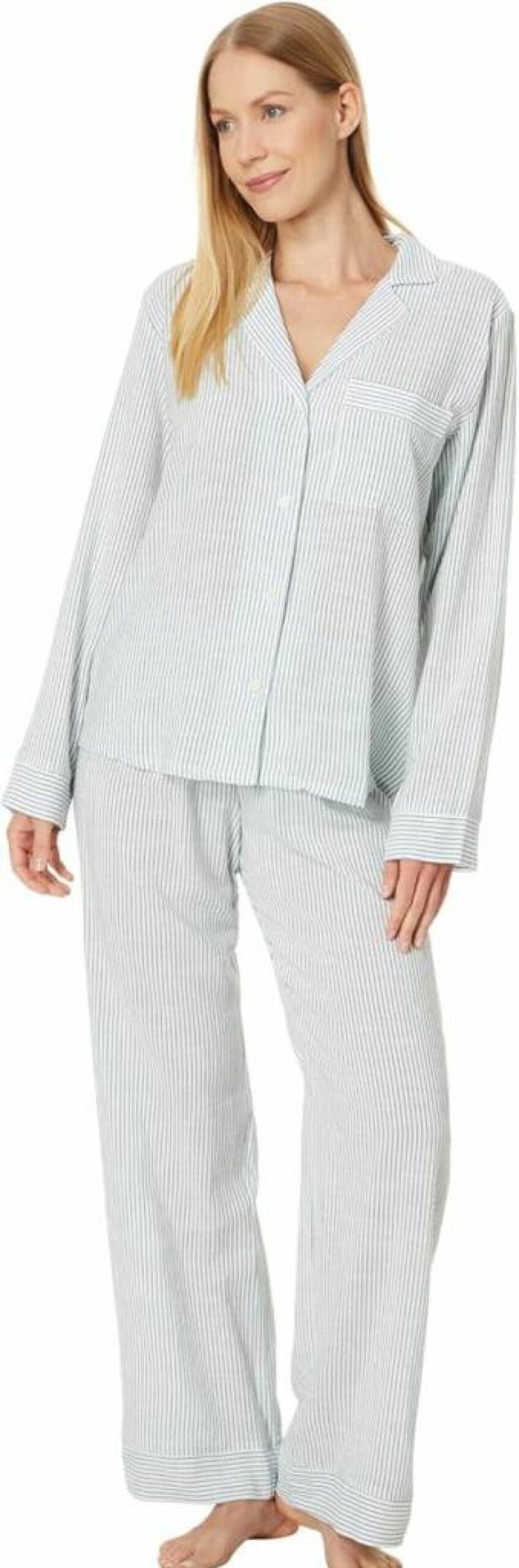 Eberjey Women's Nautico Long Sleeve Pajama Set - Soft Cotton Sleepwear for Comfortable Nights