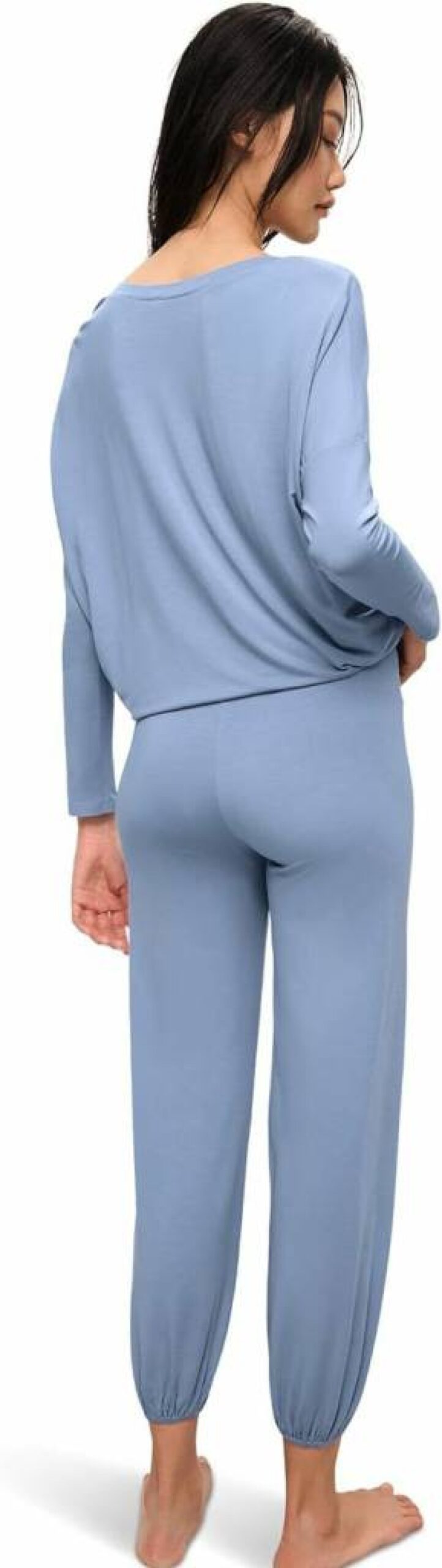 Eberjey Women's Gisele Modal Pajama Set - Soft Long Sleeve Scoop Neck Top & Lounge Pants