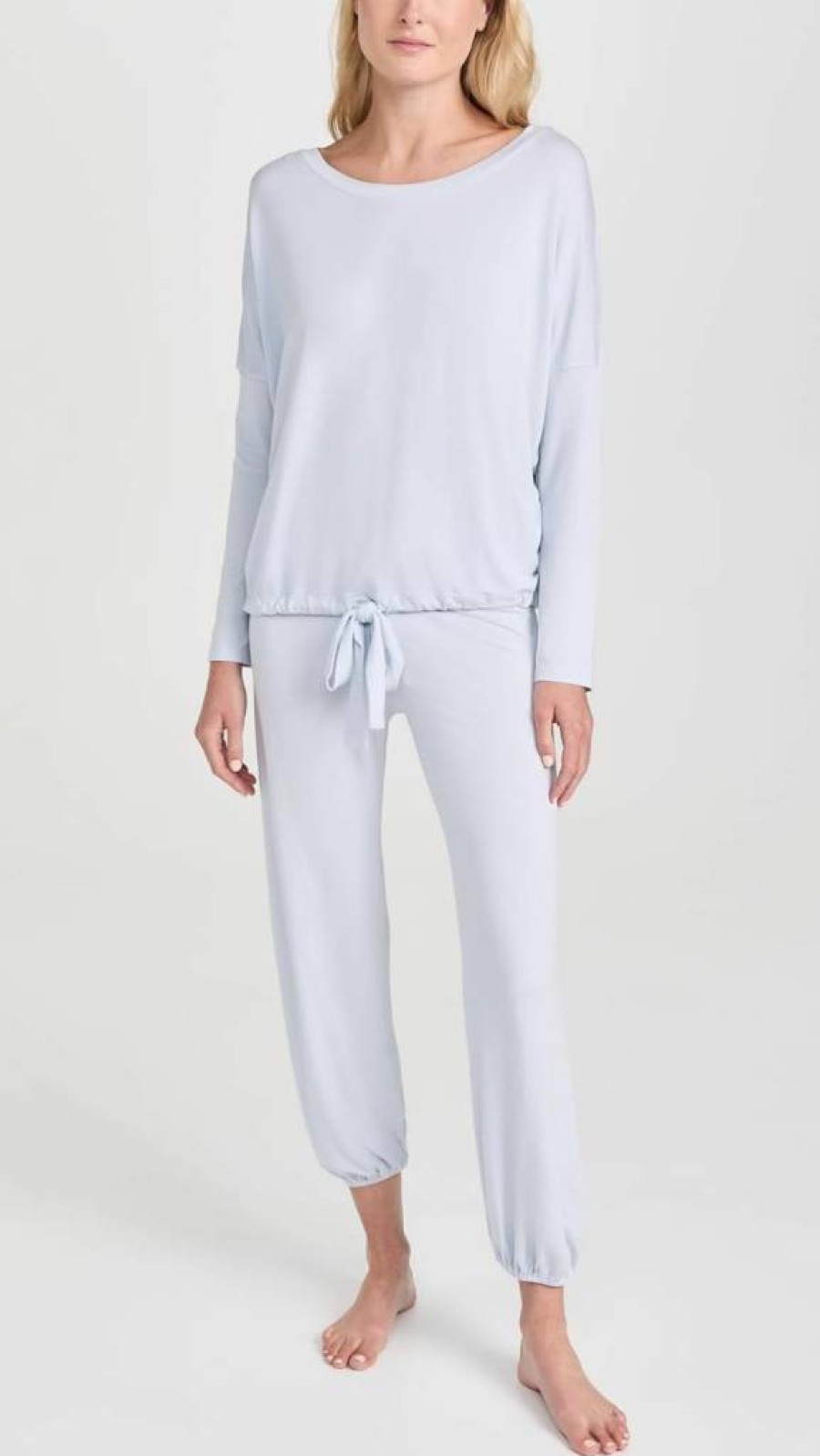 Eberjey Women's Gisele Modal Pajama Set - Soft Long Sleeve Scoop Neck Top & Lounge Pants