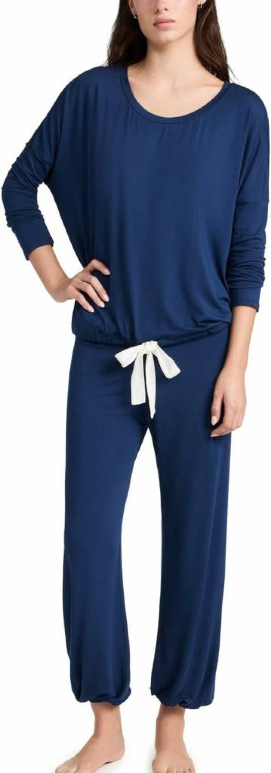 Eberjey Women's Gisele Modal Pajama Set - Soft Long Sleeve Scoop Neck Top & Lounge Pants