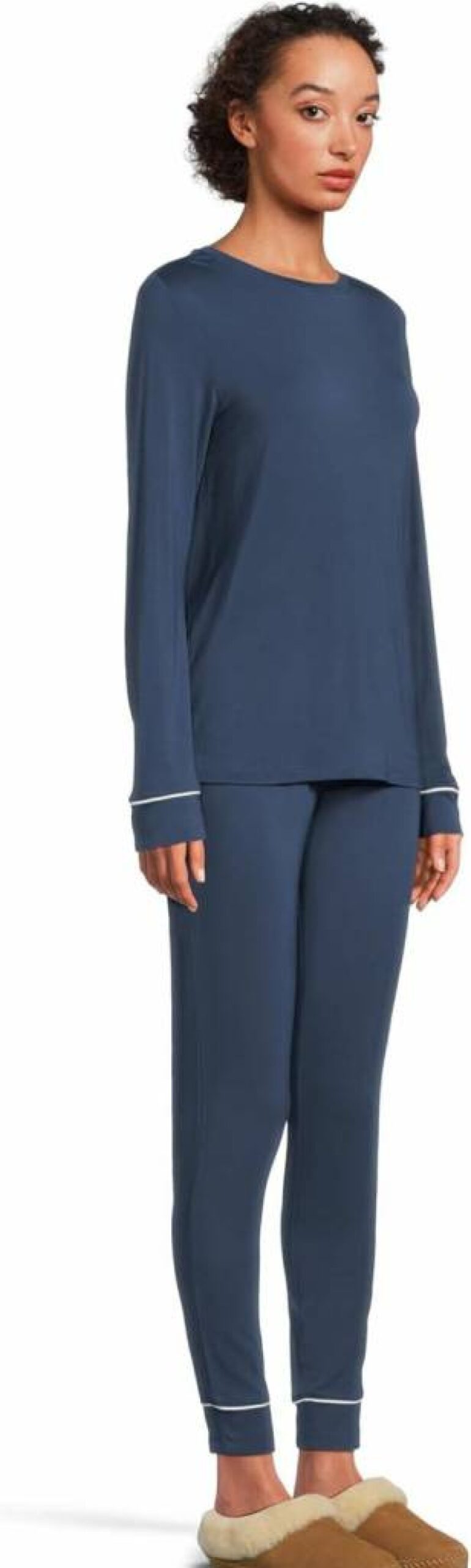 Eberjey Women's Gisele Soft Cotton Crew Neck Pajama Set - Comfortable Sleepwear Lounge Set