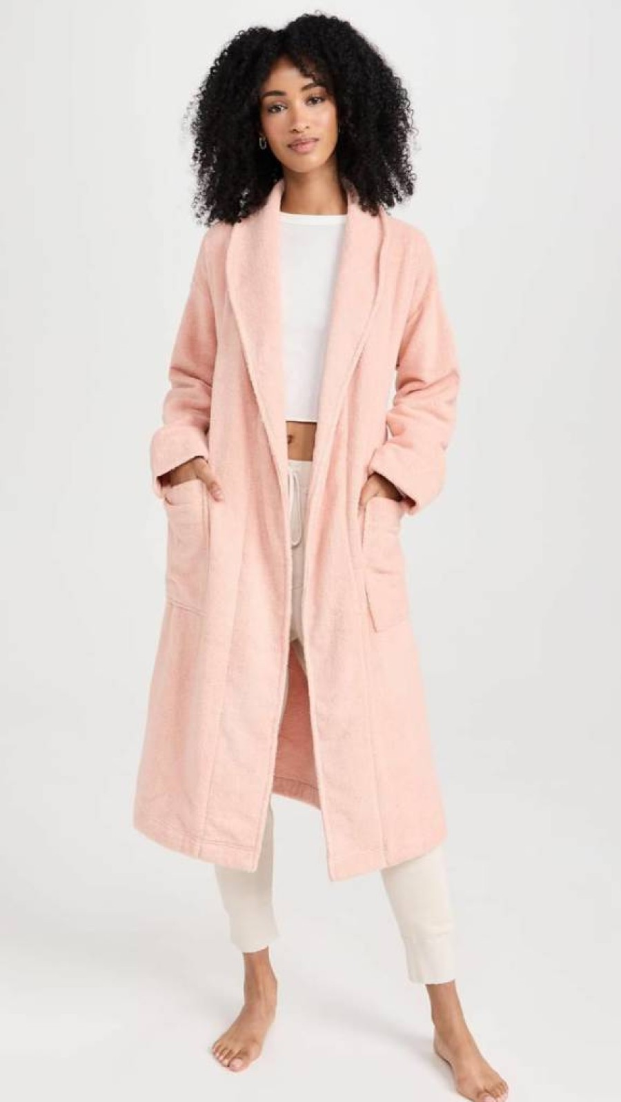 Eberjey Women's Soft Terry Cloth Robe - Unisex Luxury Bathrobe for Spa & Relaxation