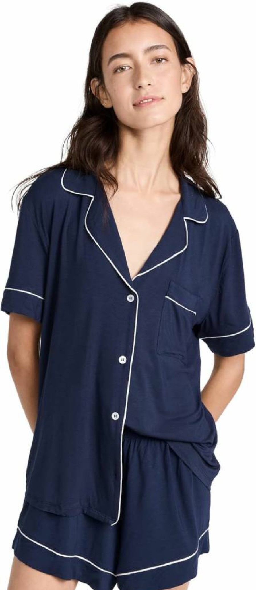 Eberjey Gisele Relaxed Women's Short Pajama Set - Soft Sleepwear & Lounge Pants for Comfort