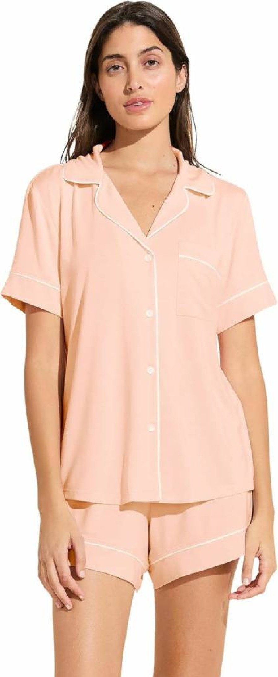 Eberjey Gisele Relaxed Women's Short Pajama Set - Soft Sleepwear & Lounge Pants for Comfort