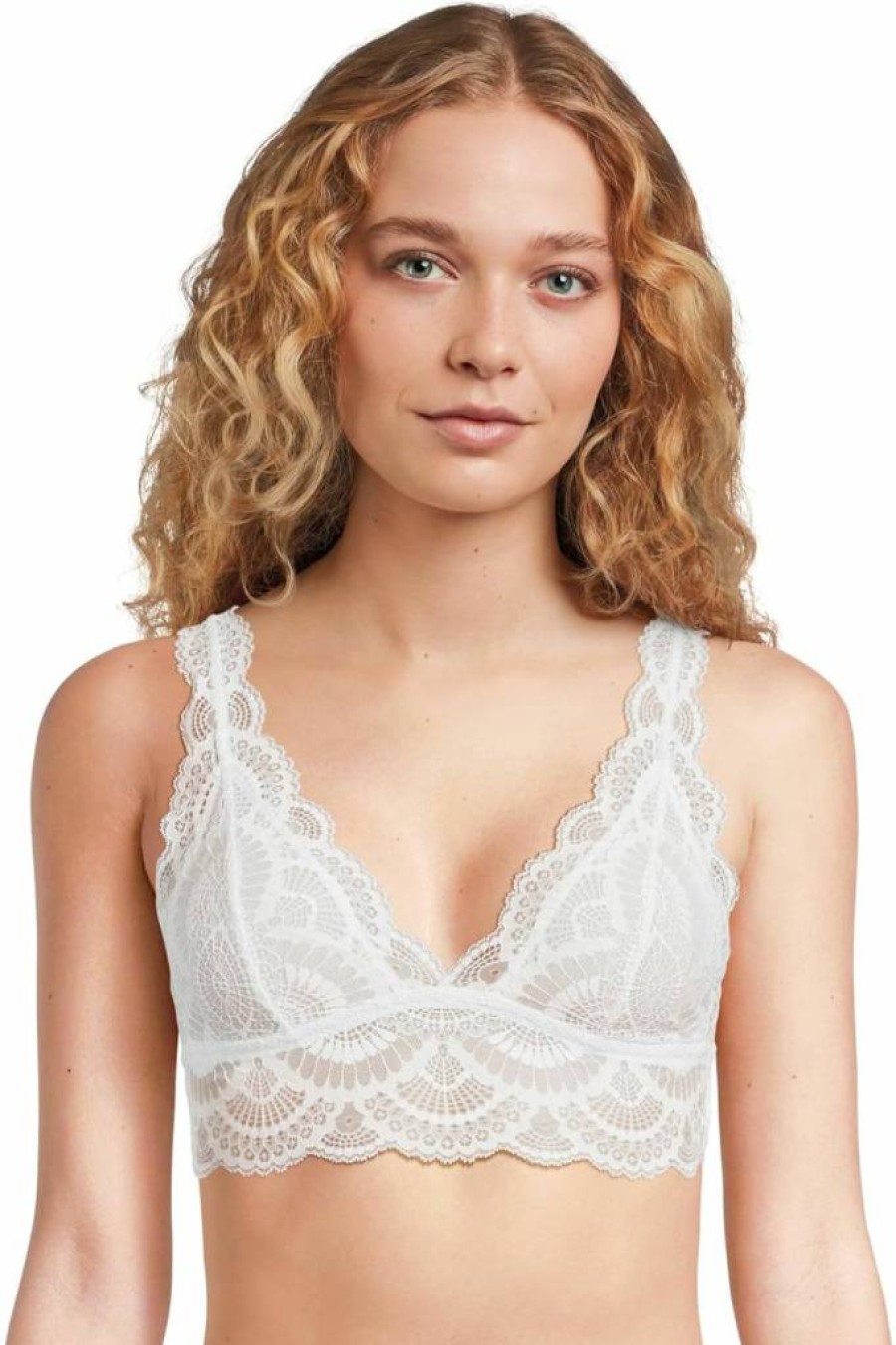 Eberjey Mariana Whispers Bralette for Women - Soft Comfort Lace Wireless Bra