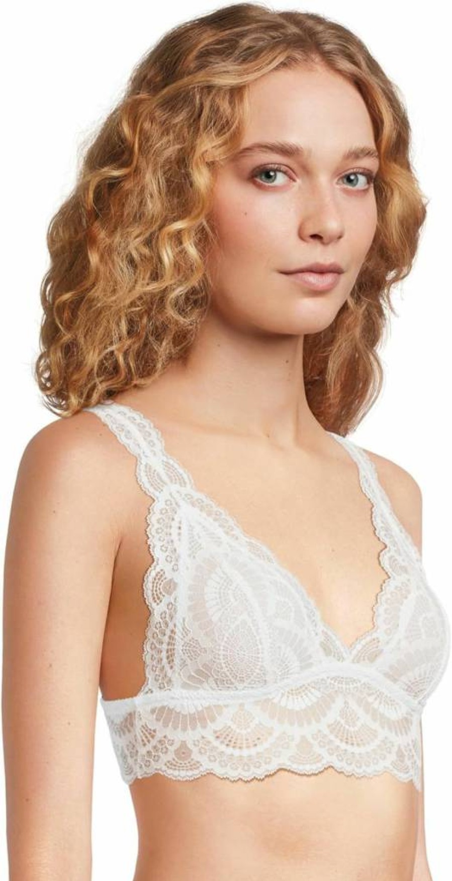 Eberjey Mariana Whispers Bralette for Women - Soft Comfort Lace Wireless Bra