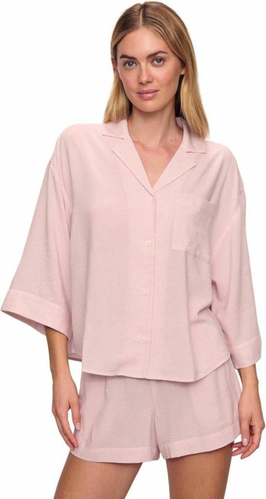Eberjey Women's Nautico Relaxed Short Pajama Set - Soft Sleepwear & Lounge Shorts